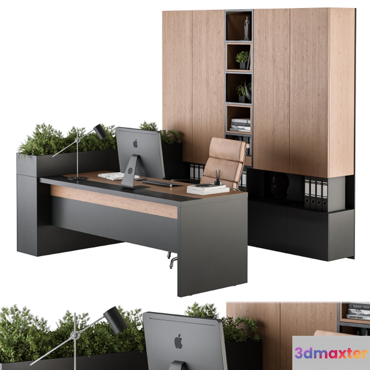 Office Furniture L Type wardrobe - Manager Set 32