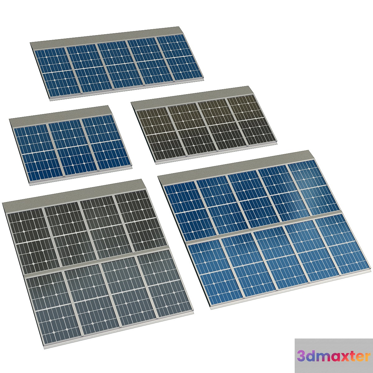 Solar panels (panels) _ Solar panel 3D Max