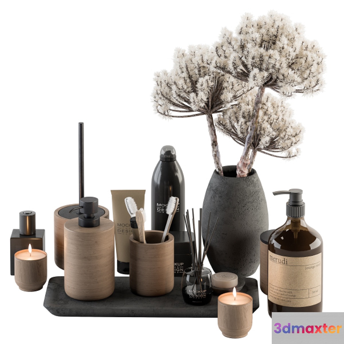 Bathroom accessory Set with Bouquet Set 19 - No.2