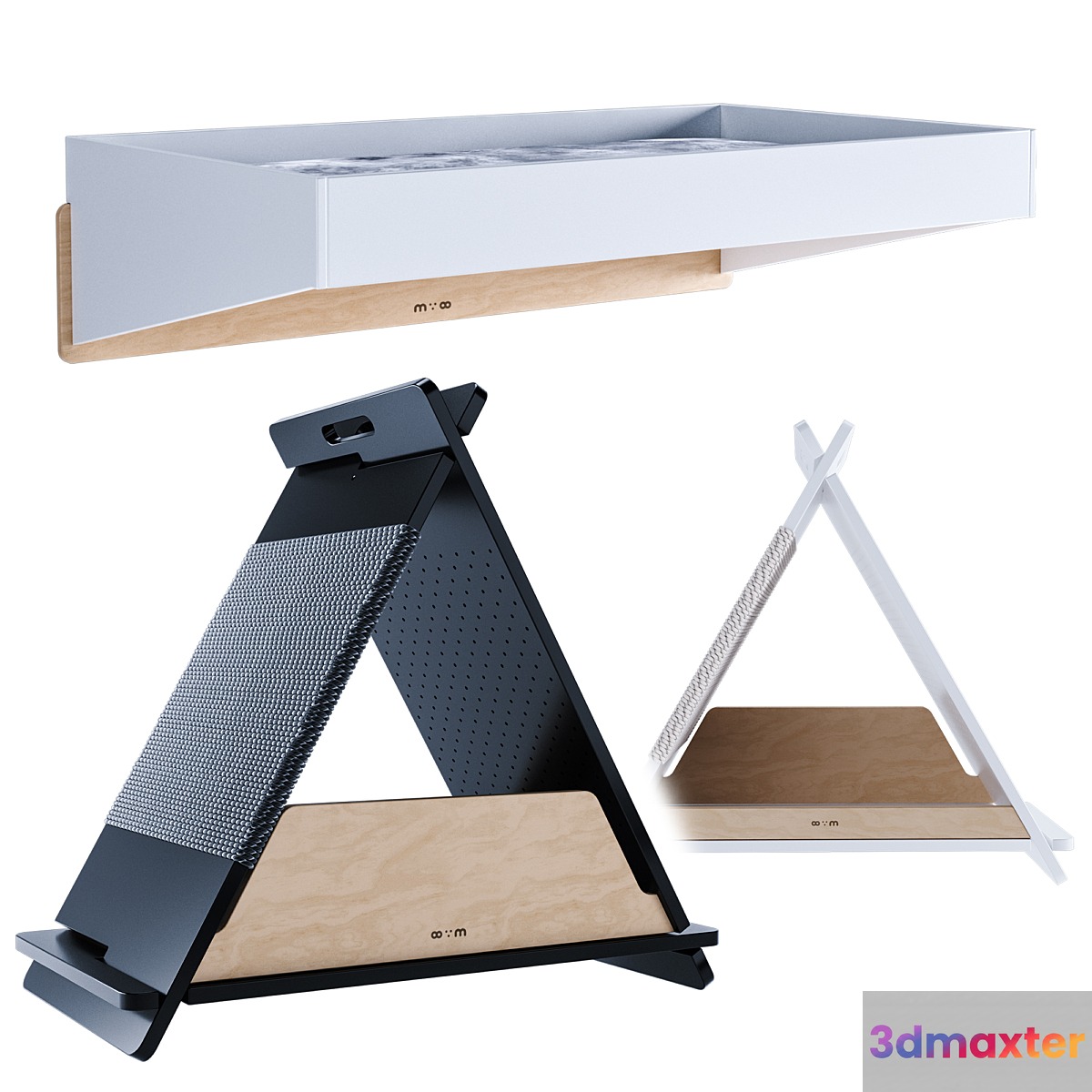 House and bed for a cat 3D Max