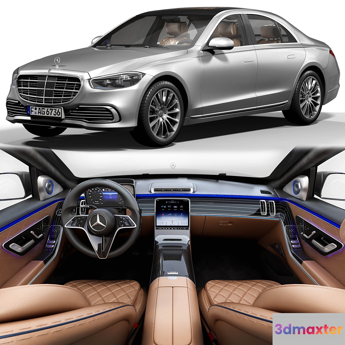 Mercedes-benz S400d 2021 3D Max
