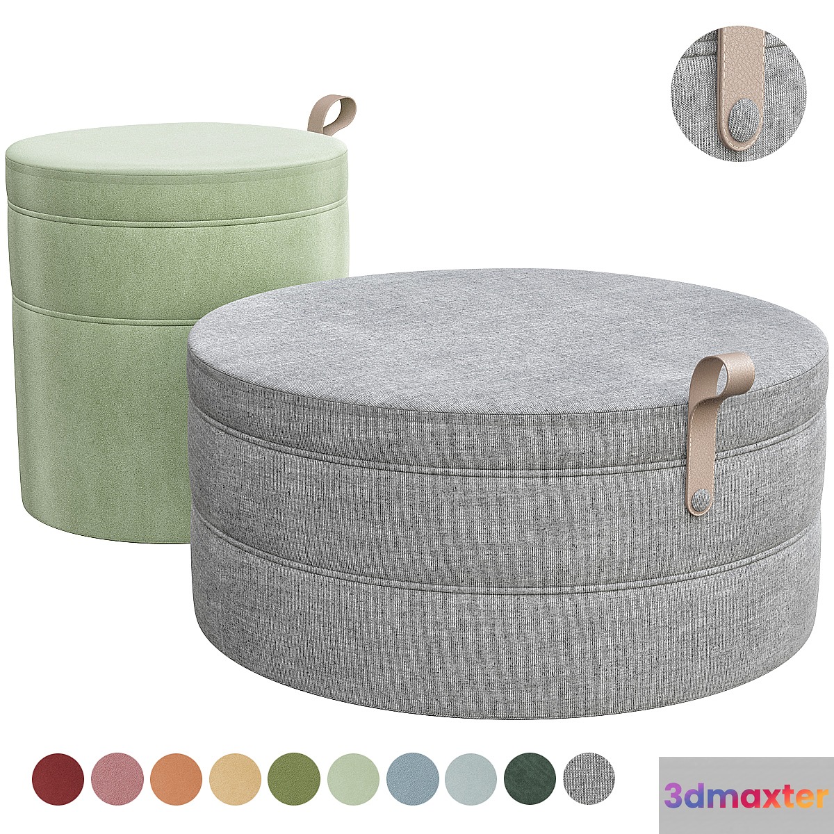 Bolia Large Garb Pouf 3D Max