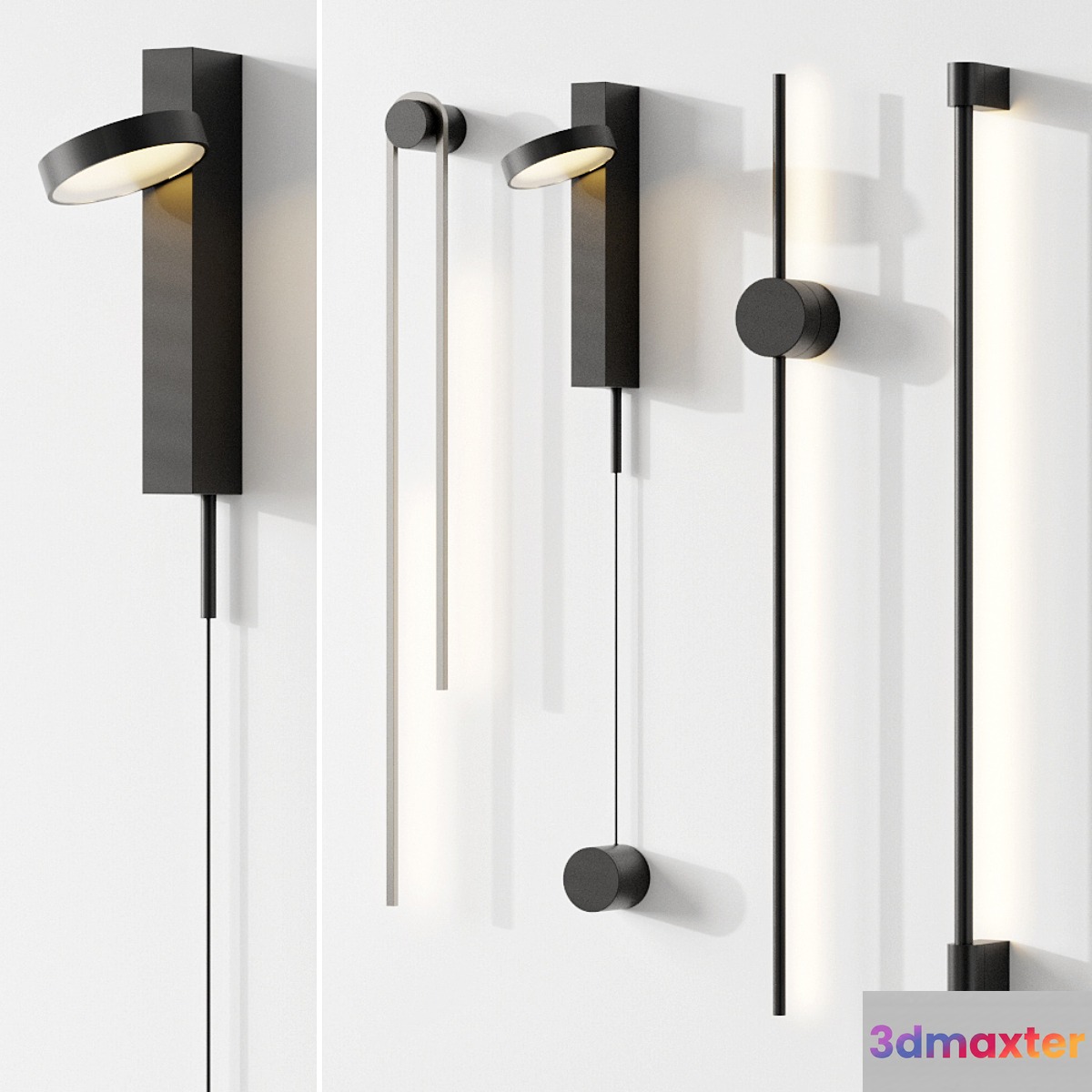 Wall Lamps Set 3D Max