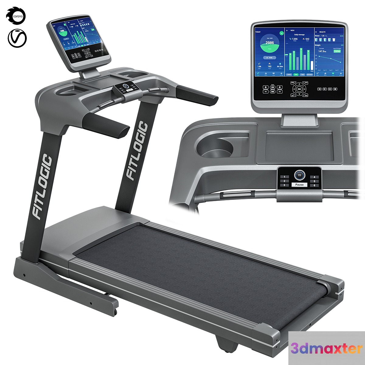 Treadmill FitLogic - No.2 3D Max