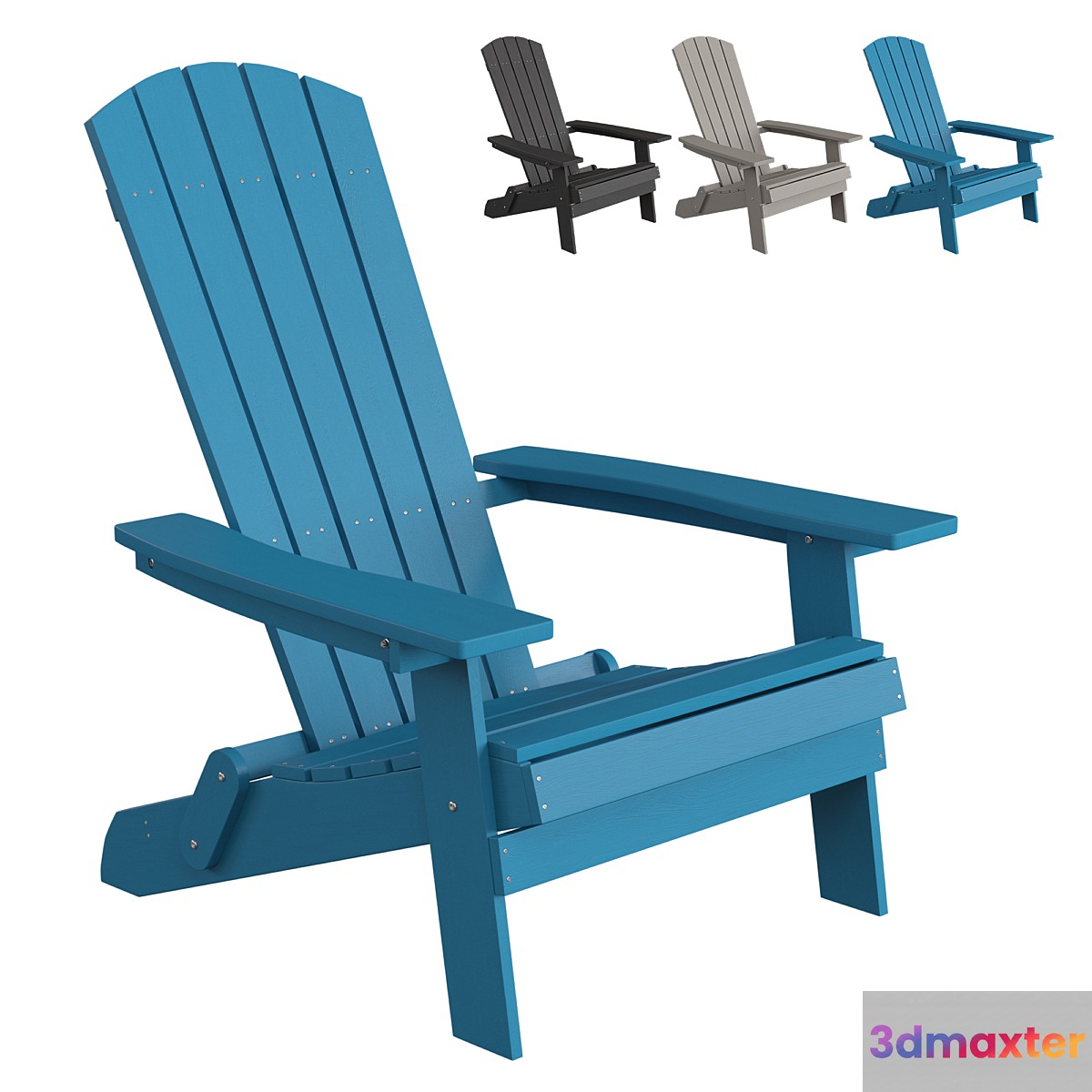 Outdoor garden Adirondack Chair All-Weather 3D Max