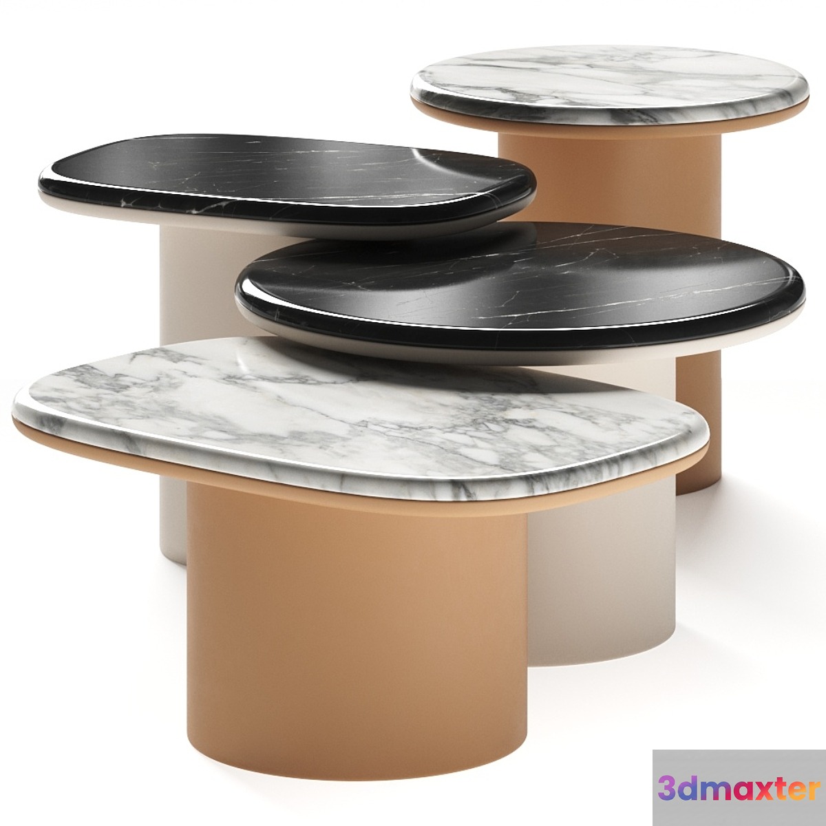 Secolo Gemini Coffee Tables 3D Max