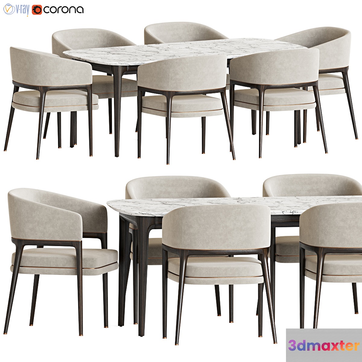 Dining Set 123 3D Max