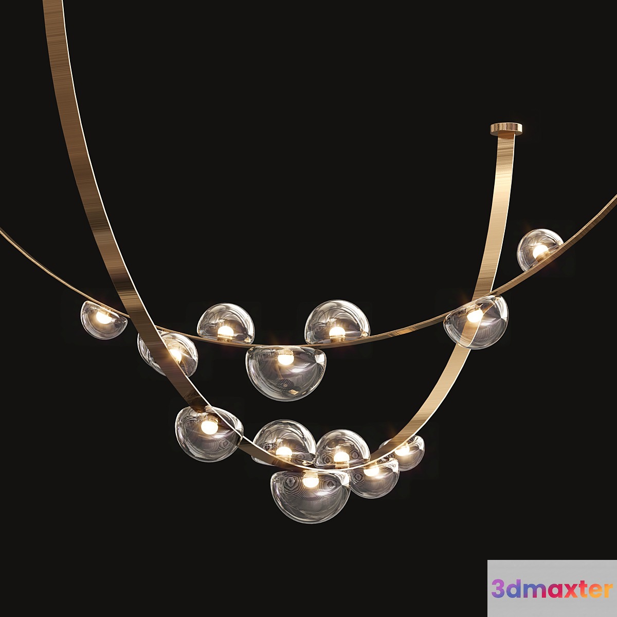 Modern led Chandelier 05 3D Max