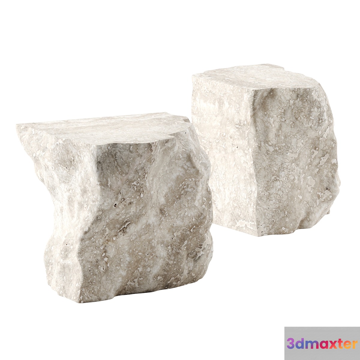 Rock side tables 3D Max