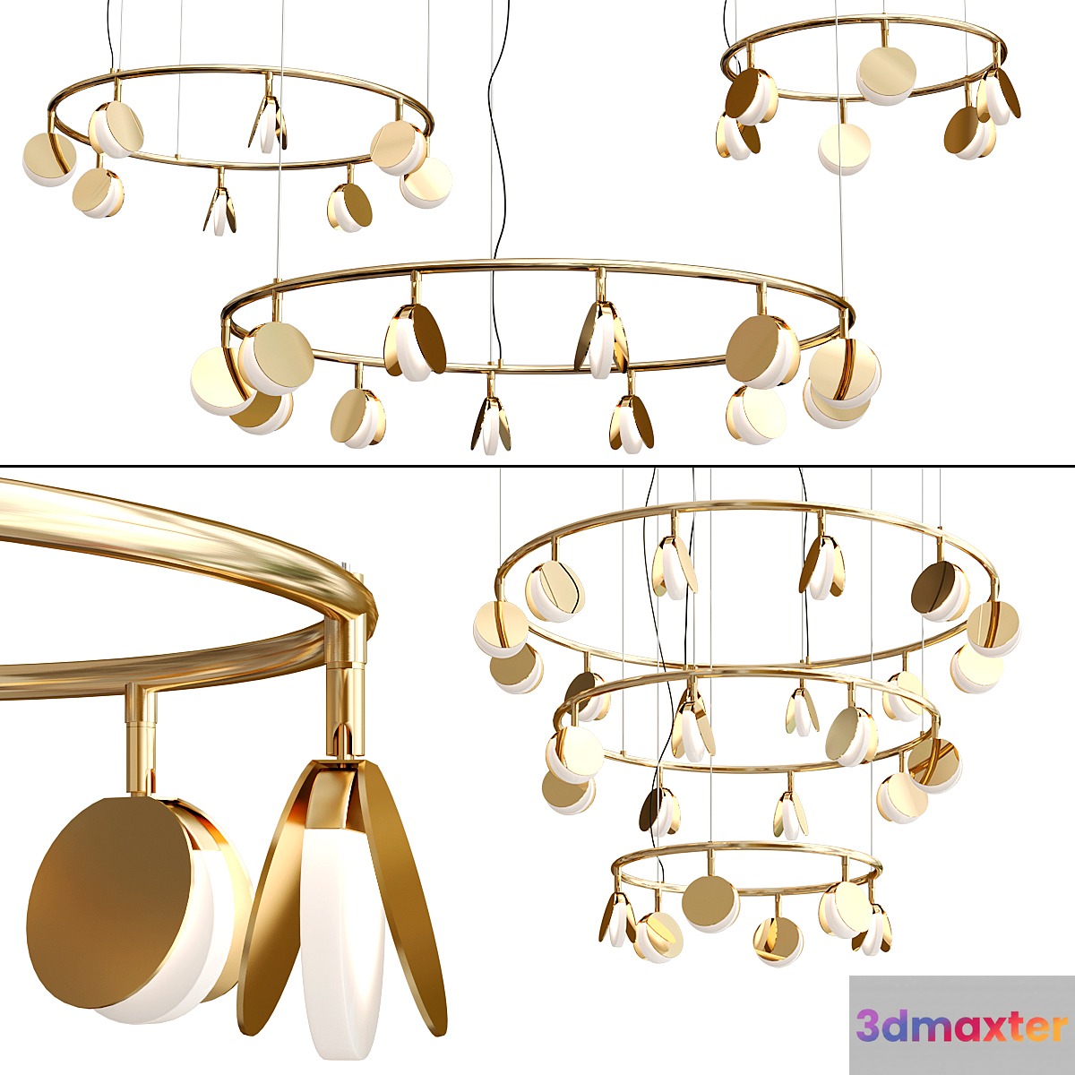 SHELL chandelier collection 3D Max