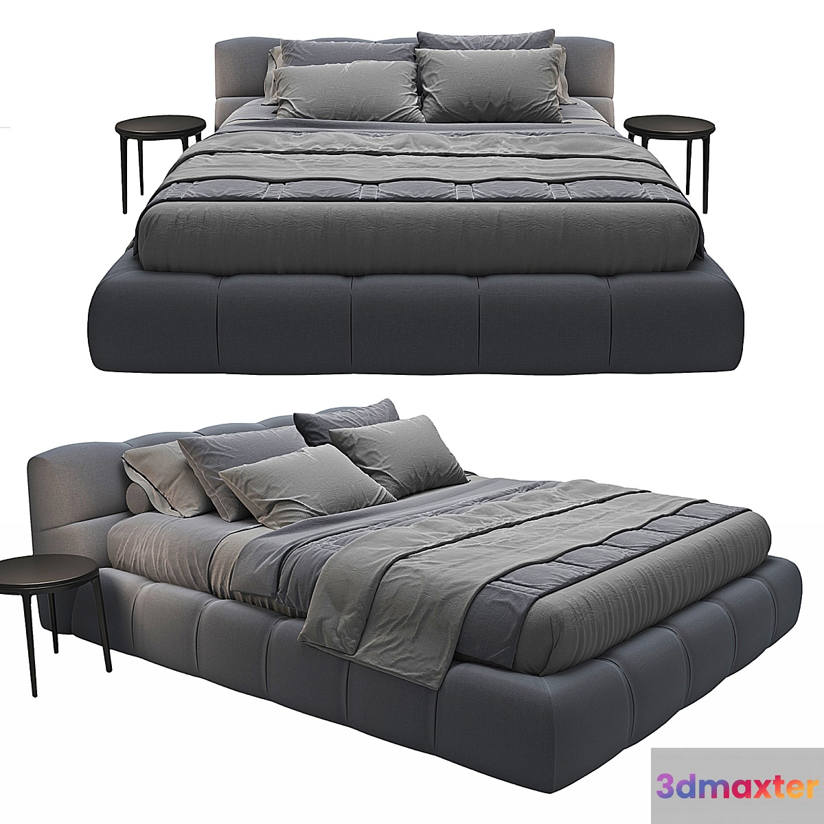 Tufty-Bed B&B Italia 3D Max