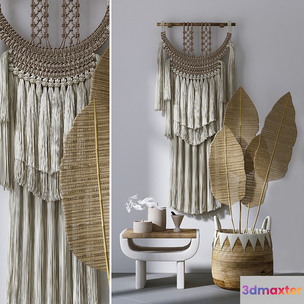 Decorative set with Wall Hanging Macrame # 4