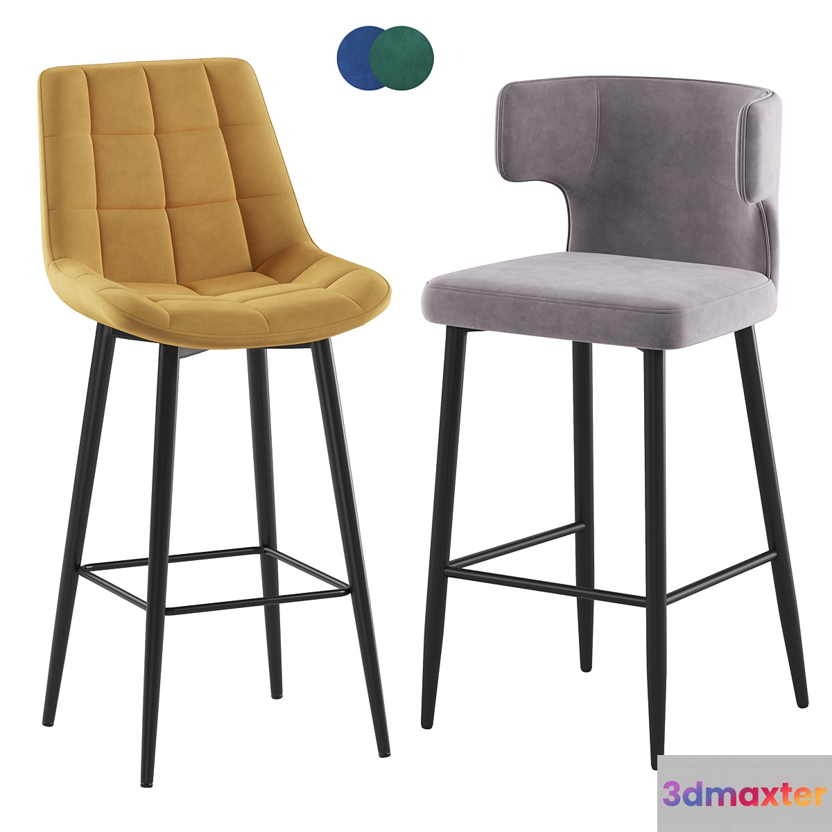 Starl MK-5625-DR Elis barstool 3D Max