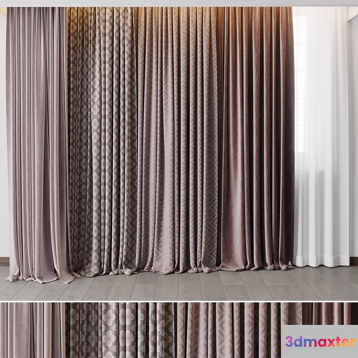 Hadi Curtains 39 3D Max