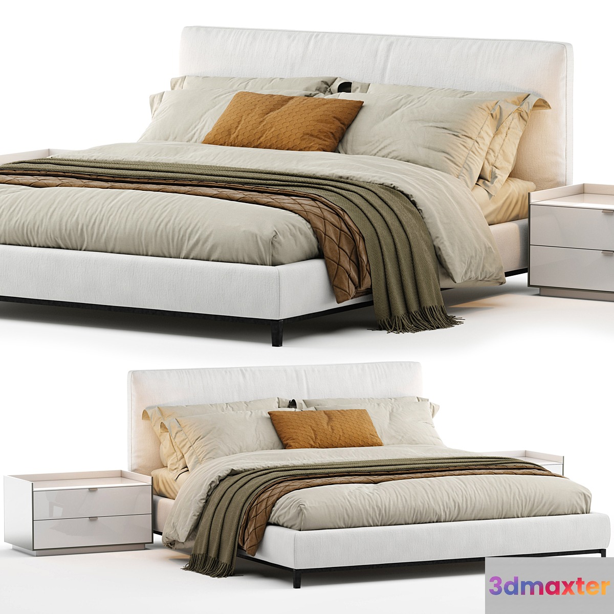 Bed minotti andersen 3D Max
