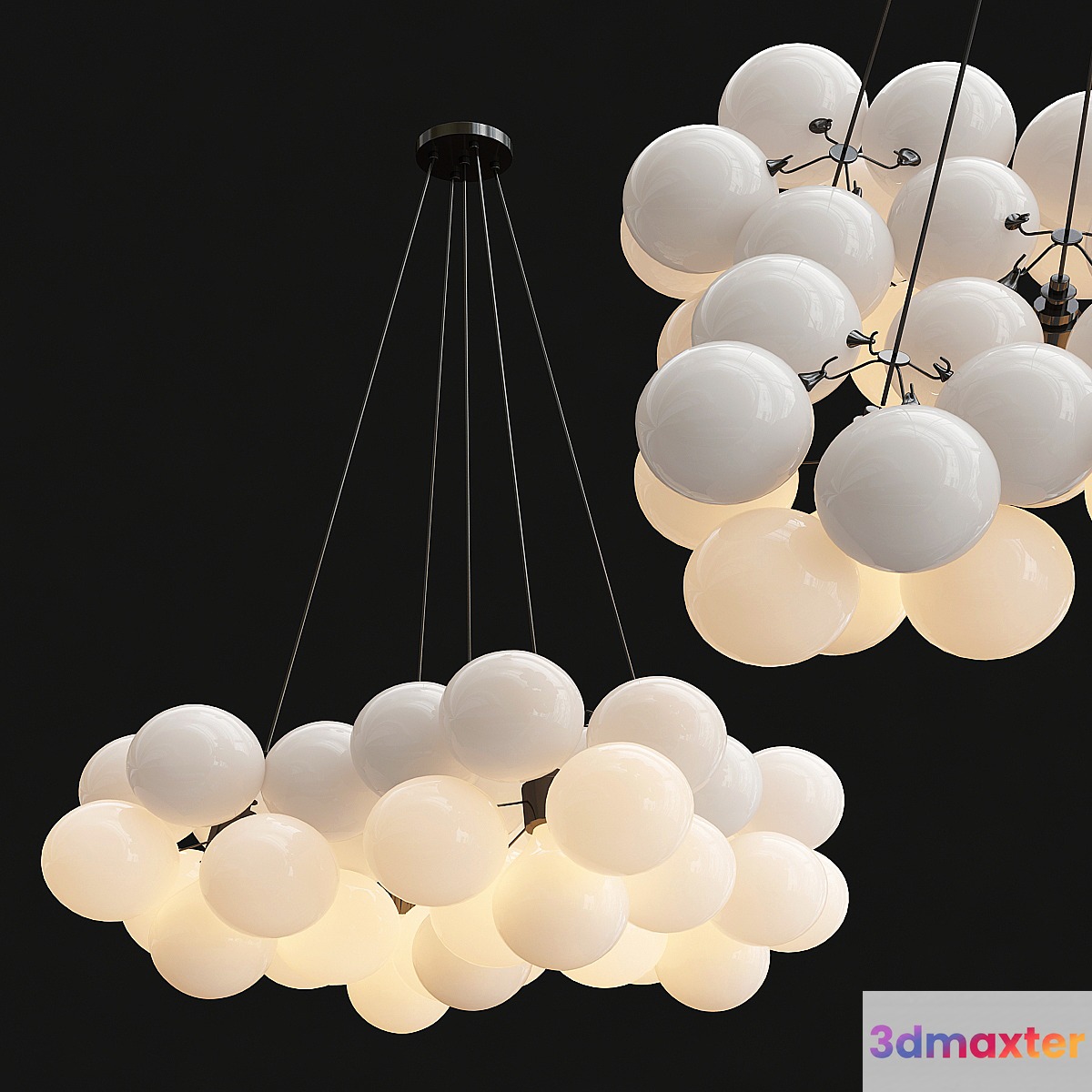 Frosted Bubble Chandelier - No.2 3D Max
