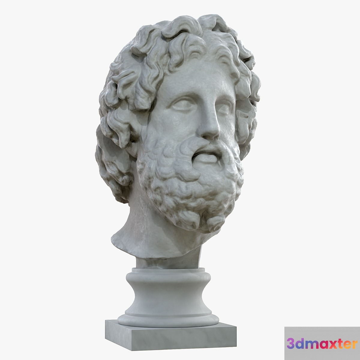 Head of Asclepius IV c. BC NS. 3D Max