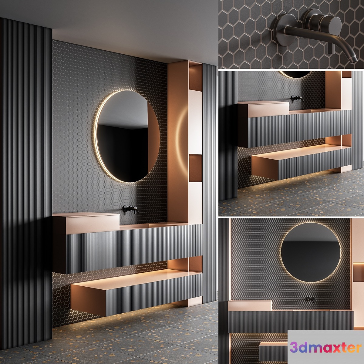 Bath Set 1 3D Max