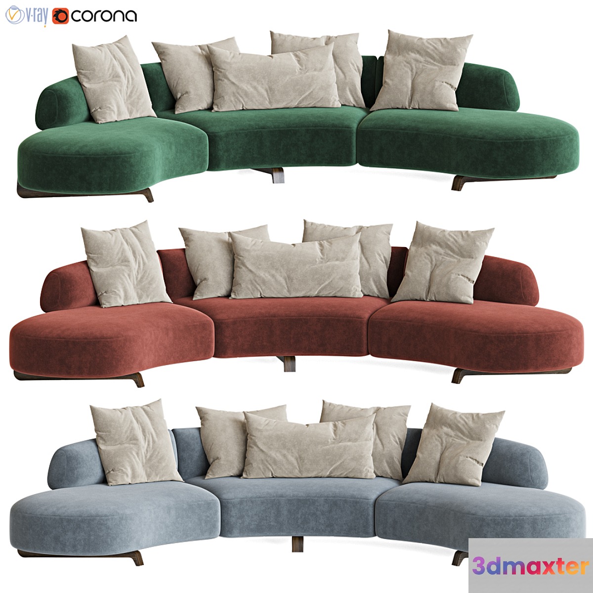 Paolo Castelli Vao Curved Sofa - No.2