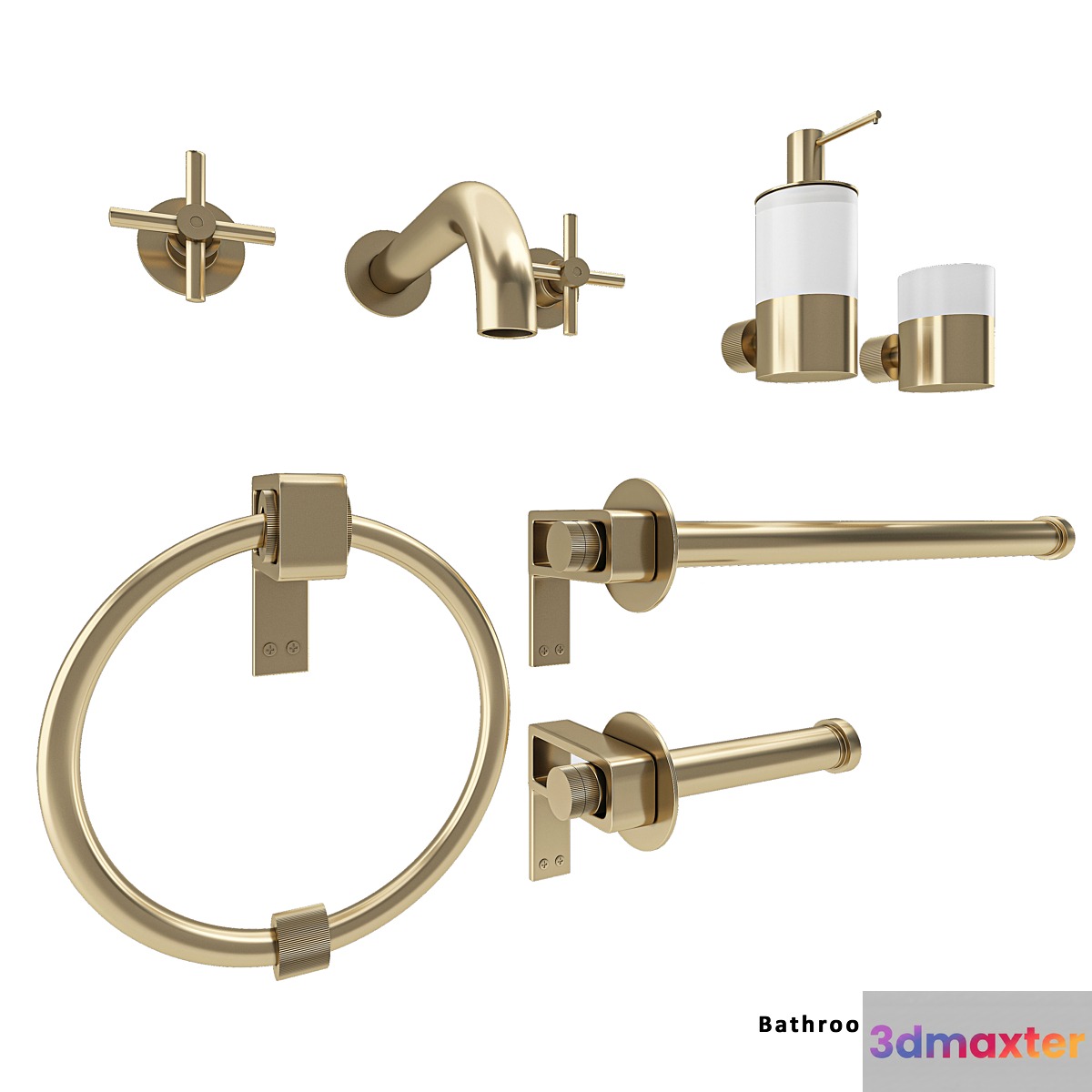 bathroom accessories 3D Max