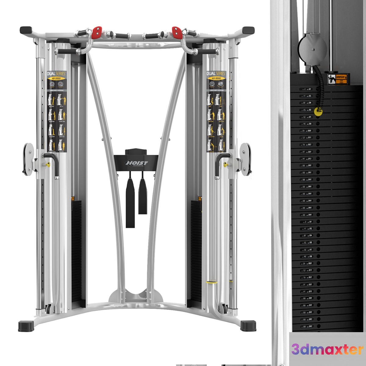 HD 3000 DUAL PULLEY FUNCTIONAL TRAINER 3D Max