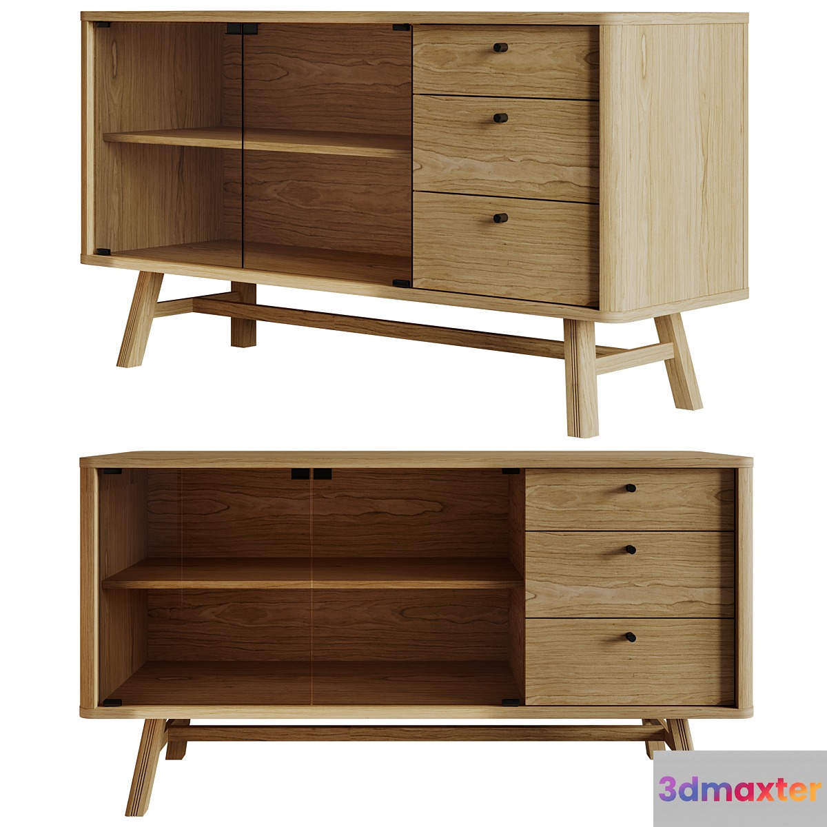 Woodman SKAGEN Sideboard Oak _ Black - No.2