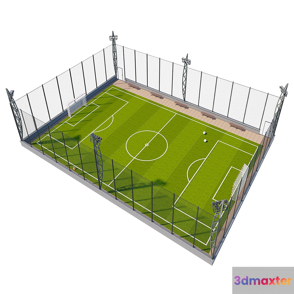Football stadium Mini Stadium 3D Max