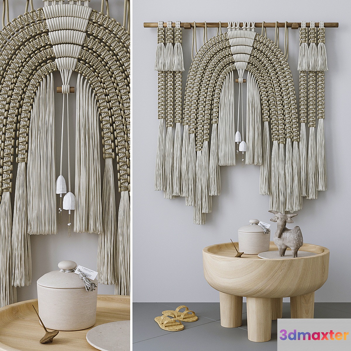 Decorative set with Wall Hanging Macrame # 5