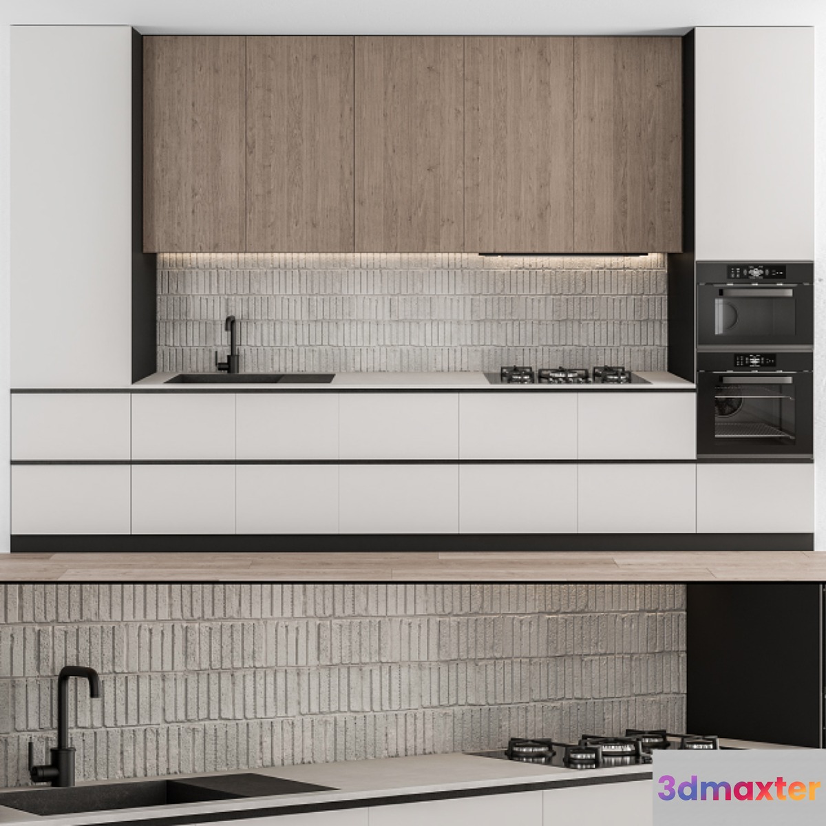 Kitchen Modern - White and Wood 55