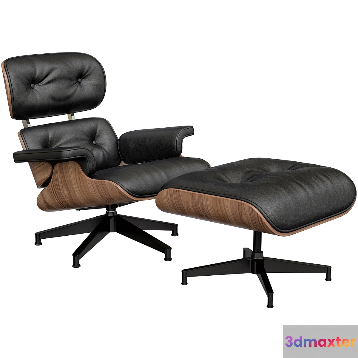 Eames Style Lounge Chair & Ottoman
