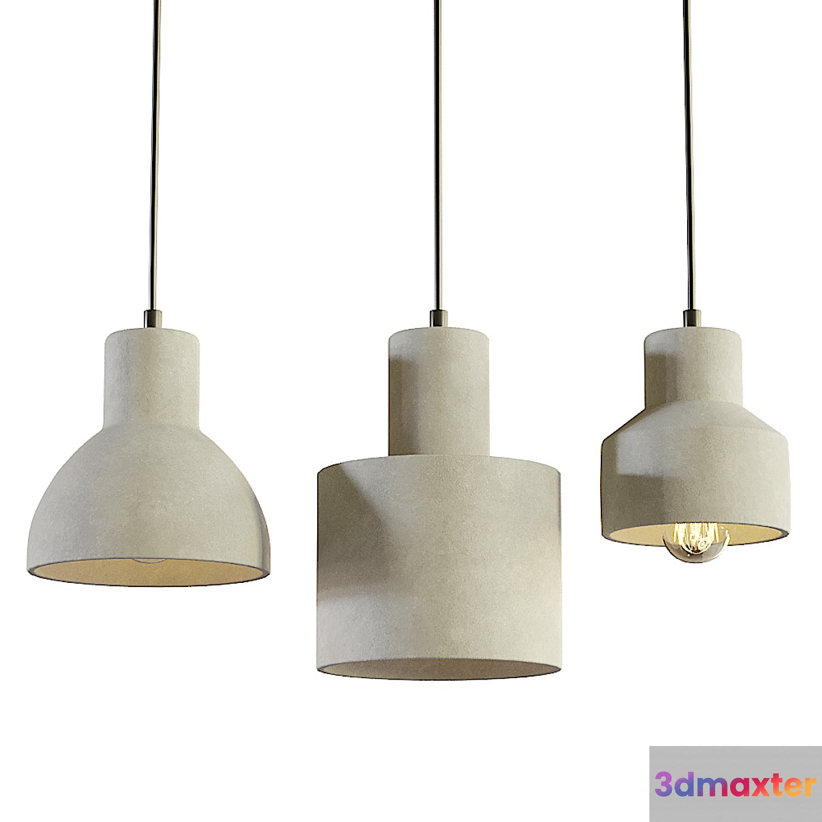 Maytoni Broni hanging lamp set 3D Max