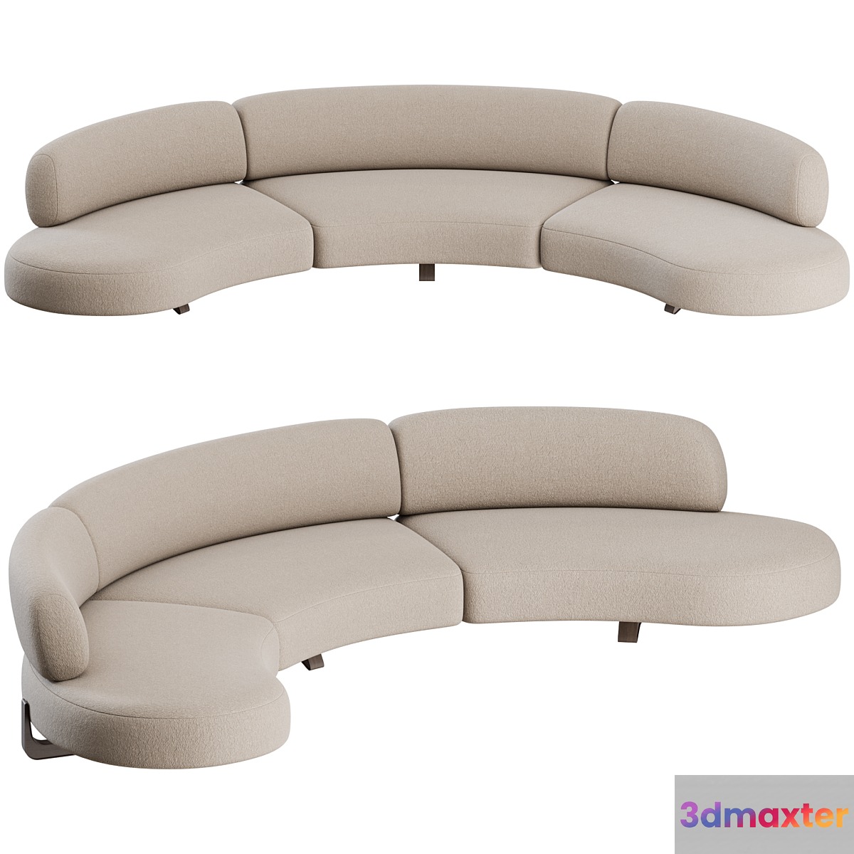 Vao 380 Curved Sofa by Paolo Castelli 3D Max