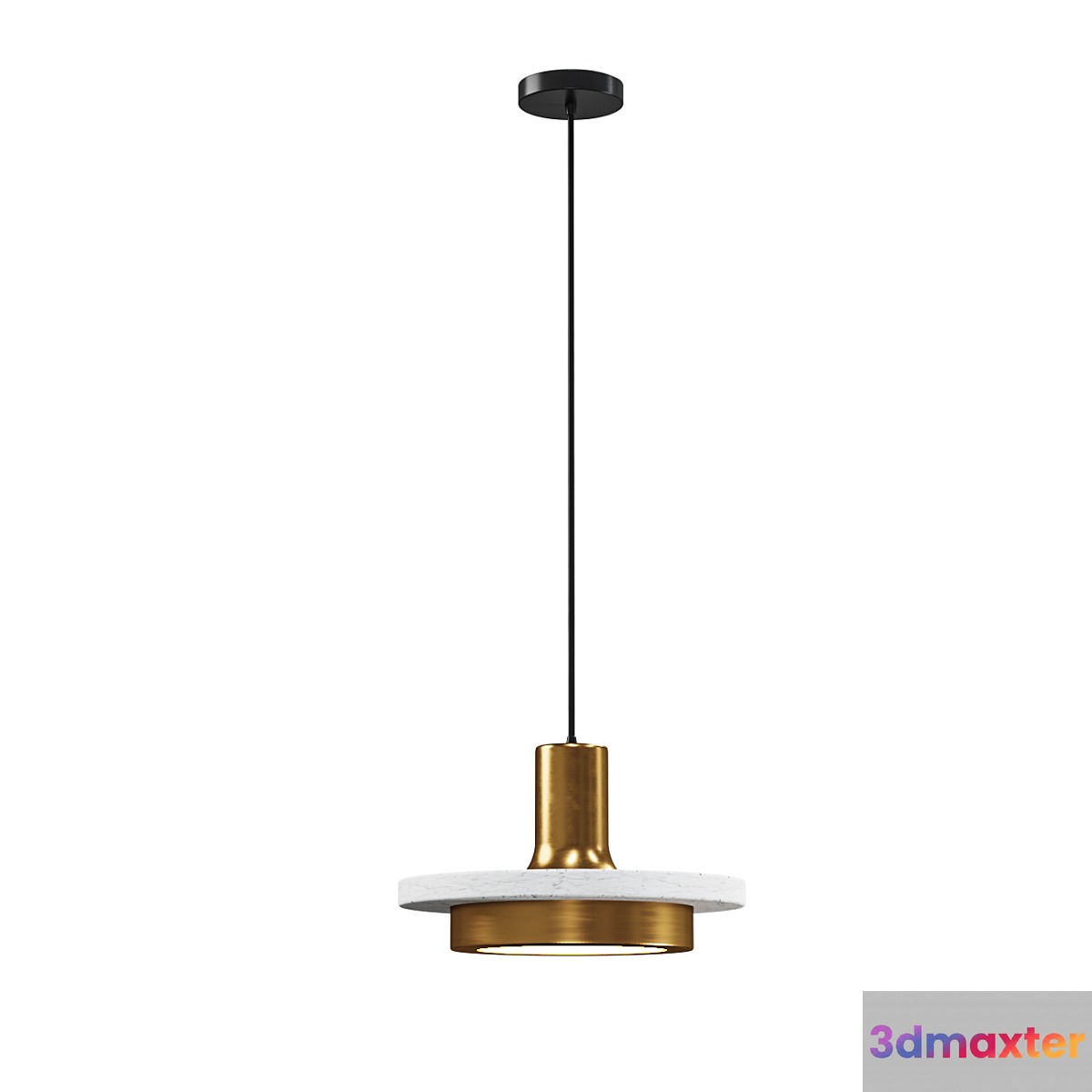Item: PD248A Pendant lamp CALCITE by Romatti white 3D Max
