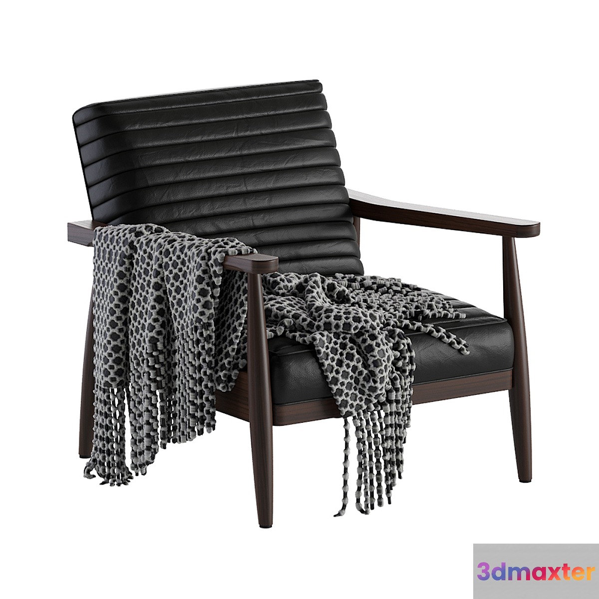 Mid Century Jane Accent Modern Leather Armchair