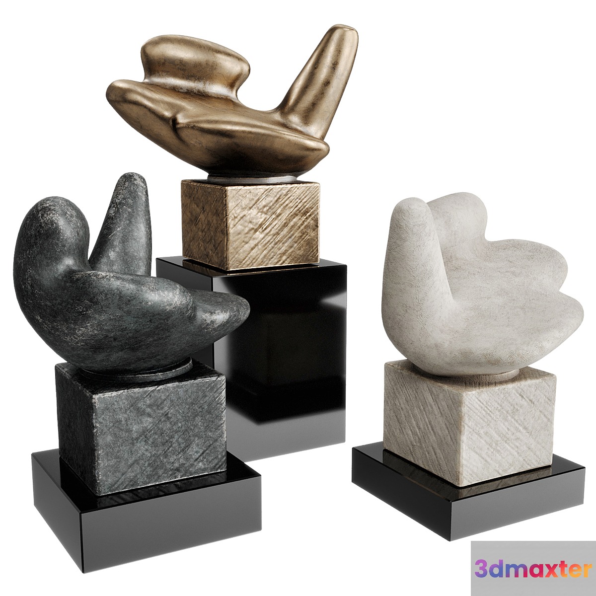 Amorph figure pedestal