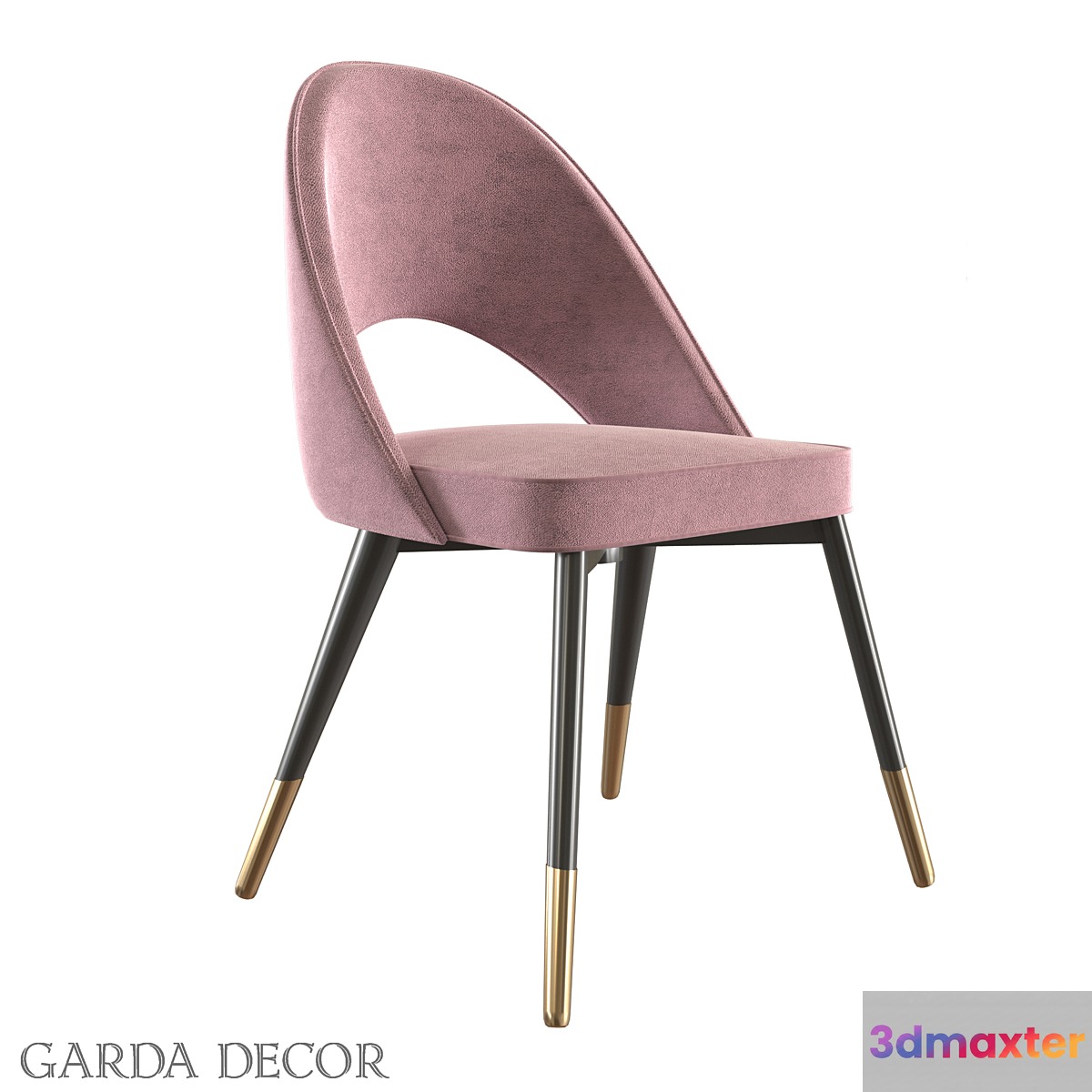 Chair Velor Ash Pink 30C-1228F LPI Garda Decor 3D Max