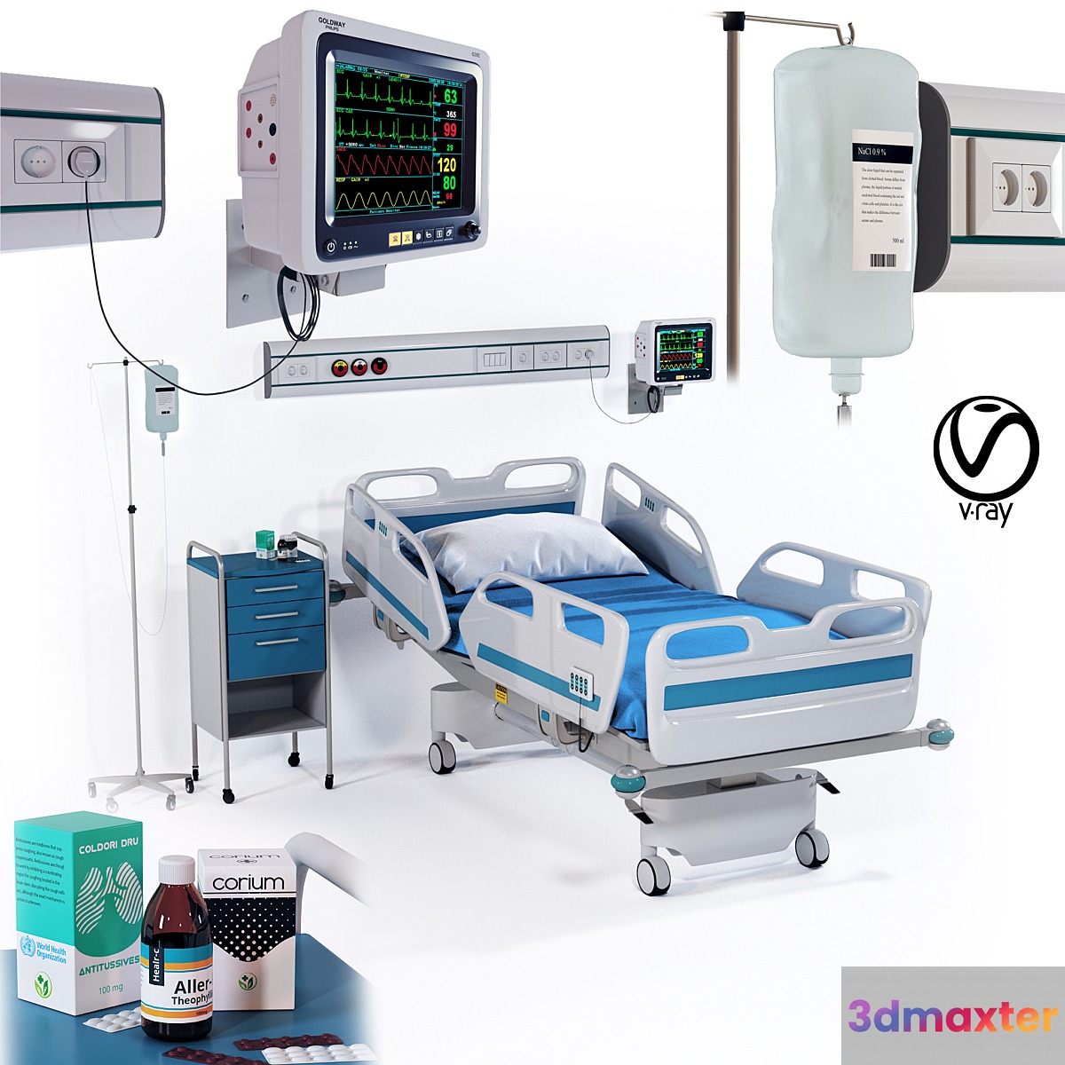 hospital patient electrical bed-vray