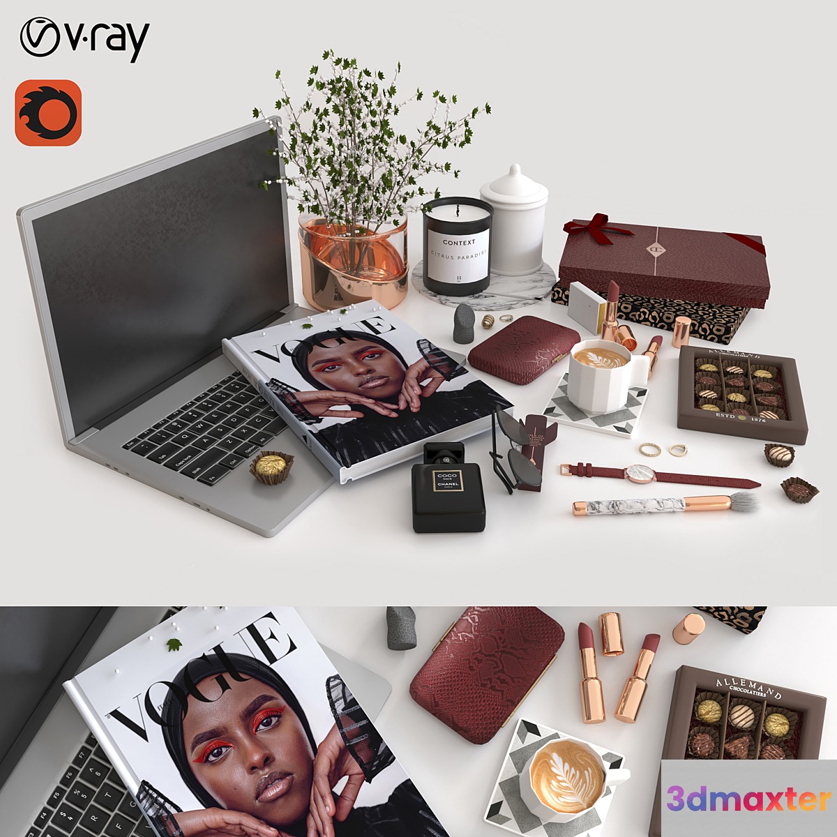 workplace decorative set - cosmetics