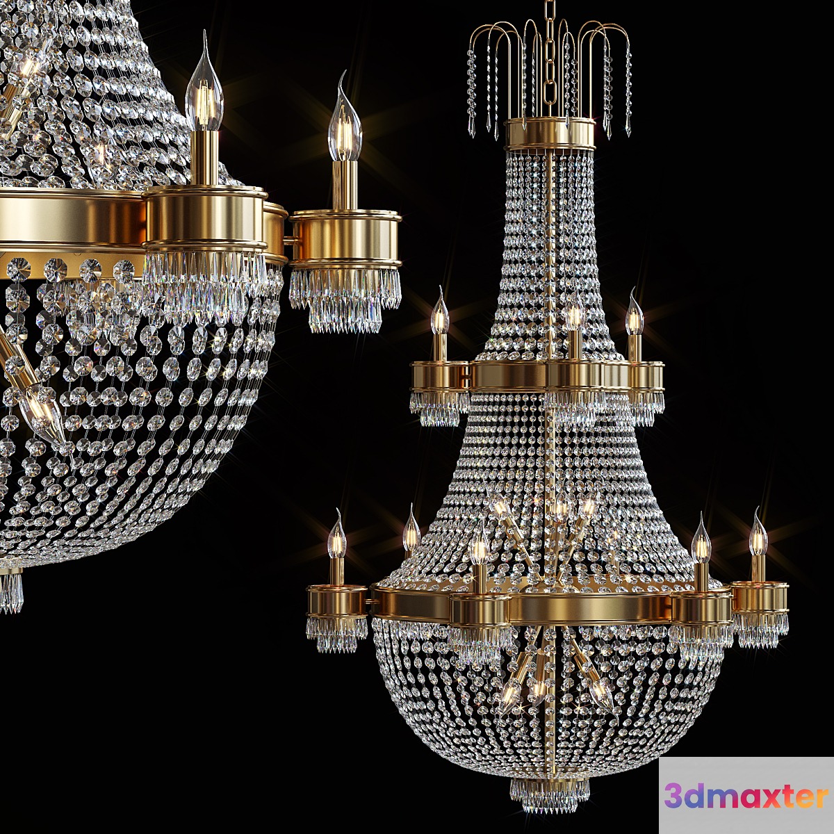 Classic crystal chandelier Brass 29
