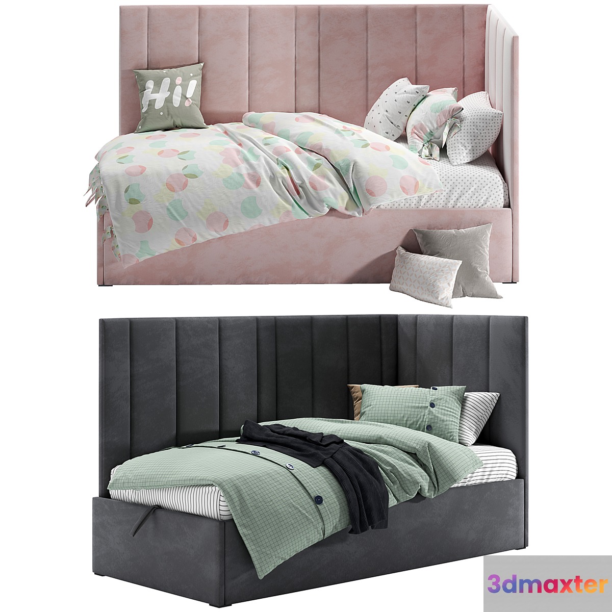 Soft bed ottoman Sophie
