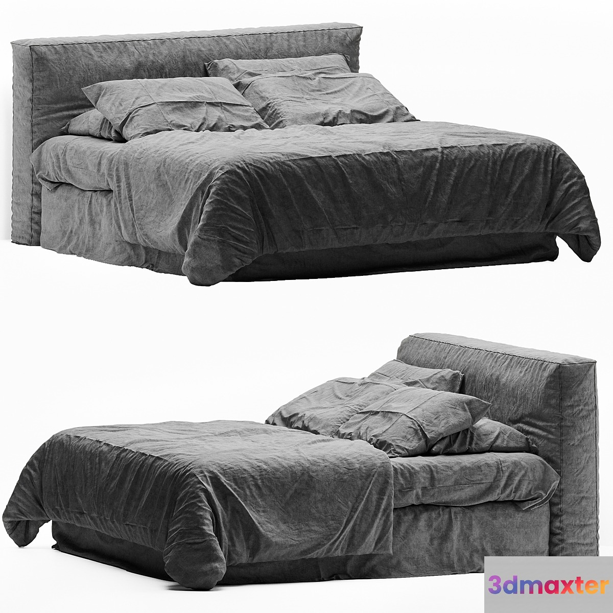 Flocca  linen bedding 3D Max