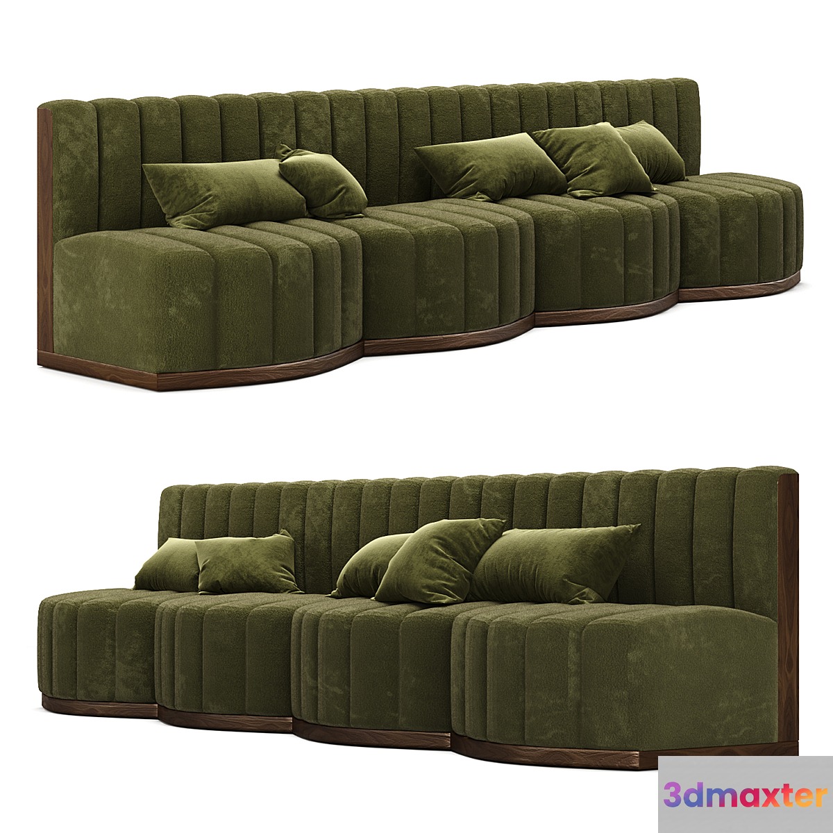 Restaurant Sofa Eichholtz Green Modular 3D Max