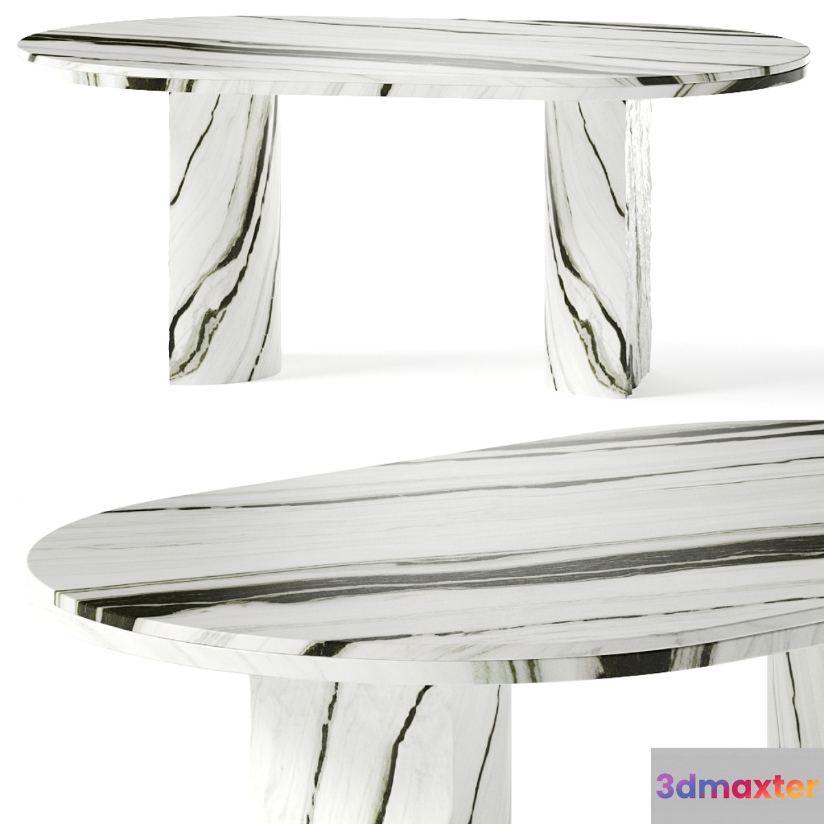 CB2 Julius Oval Marble Dining Table - No.2