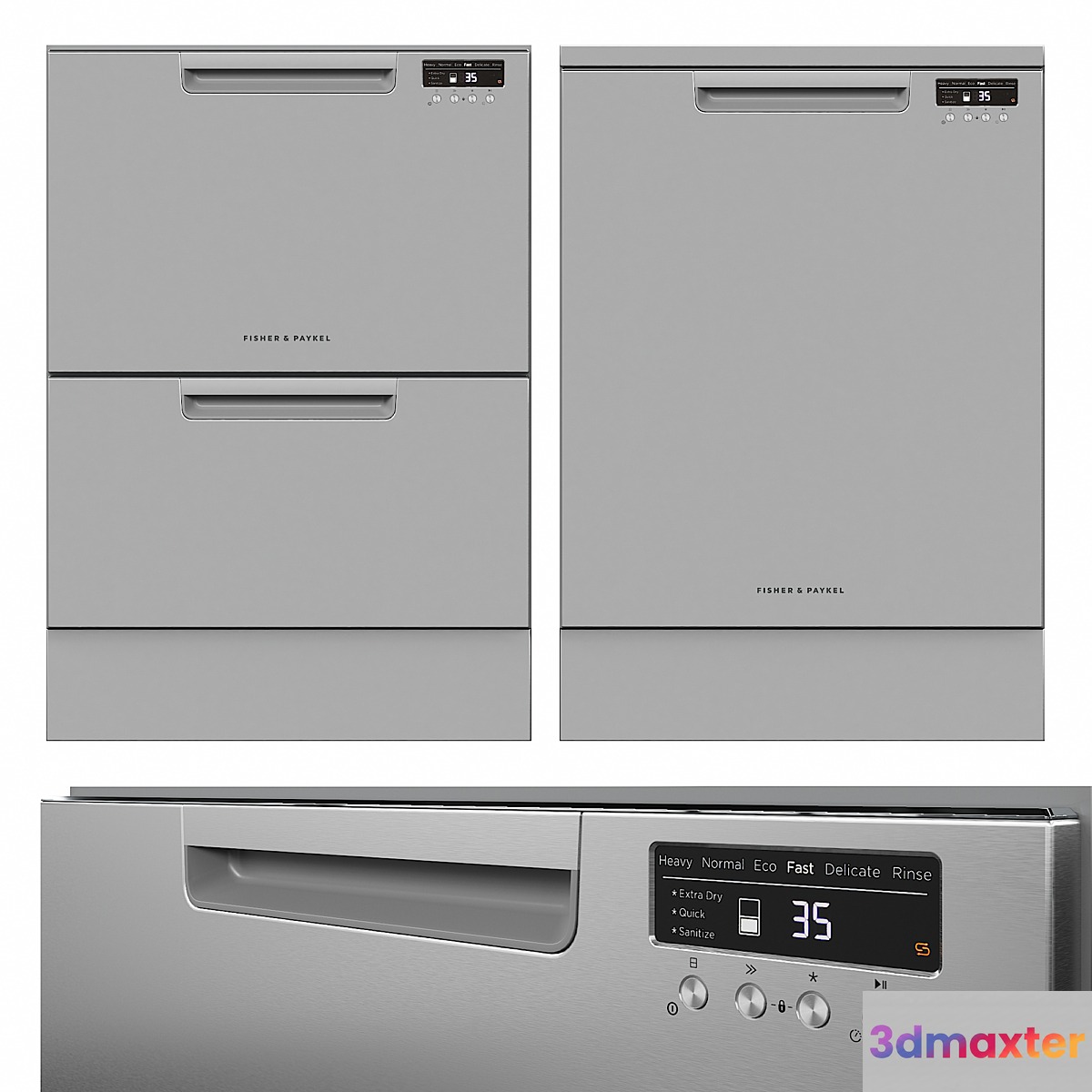 Dishwasher Fisher & Paykel DD60DCHX9 DW60FC2X1 3D Max