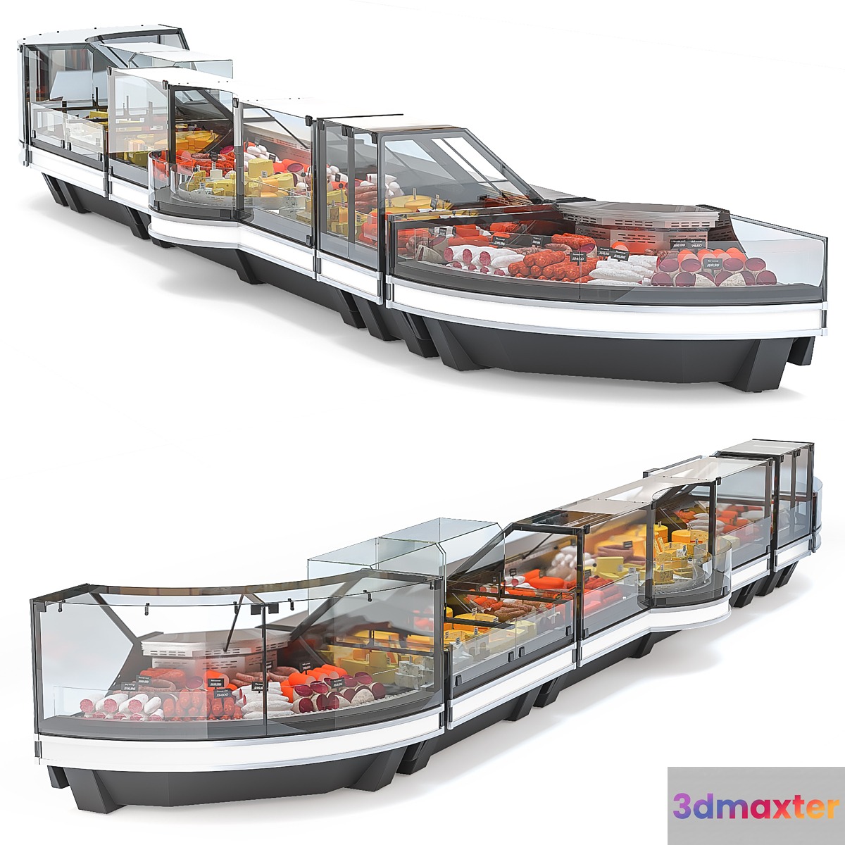 Set of showcases for grocery store - No.2