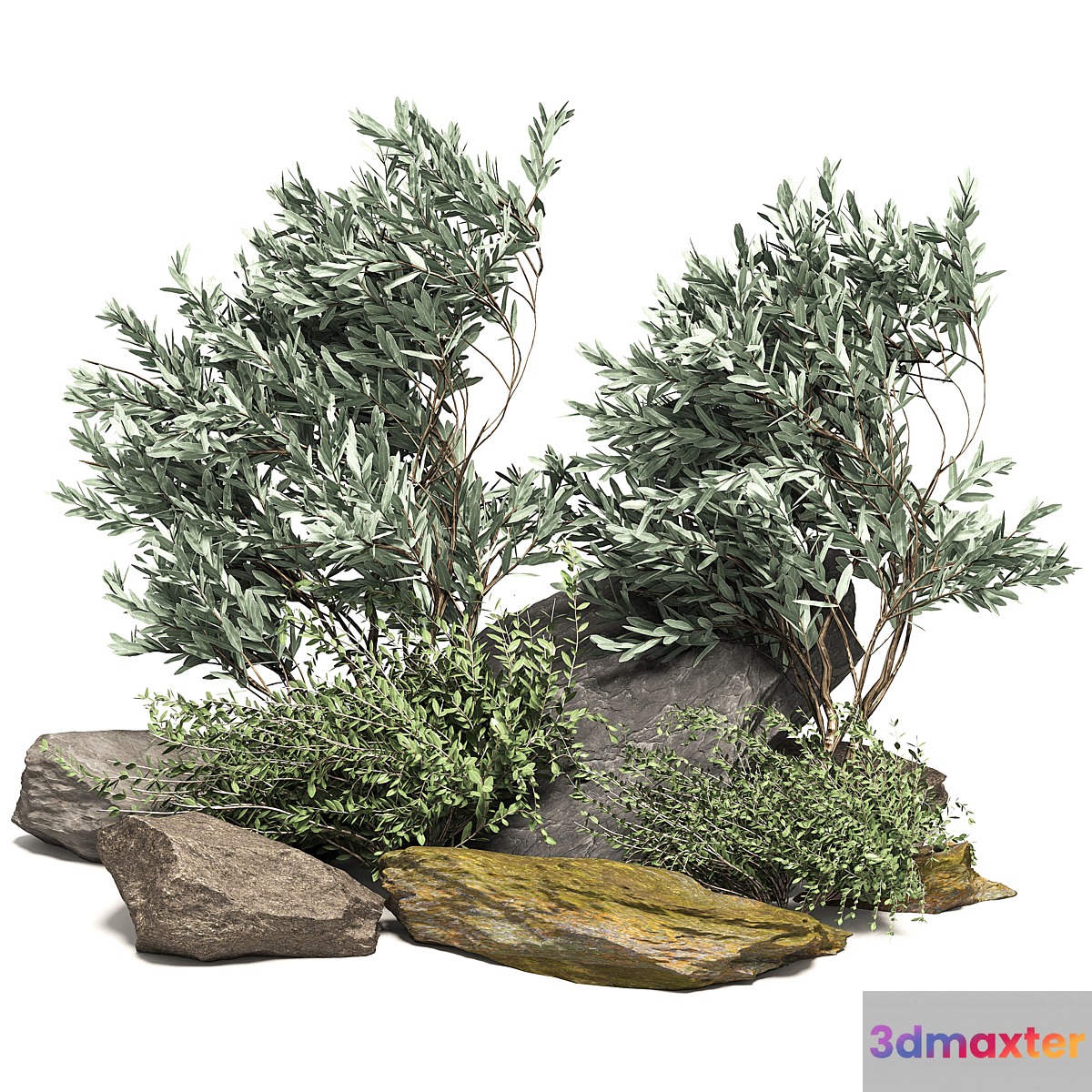 Stone + Bush Pack 7 - No.3