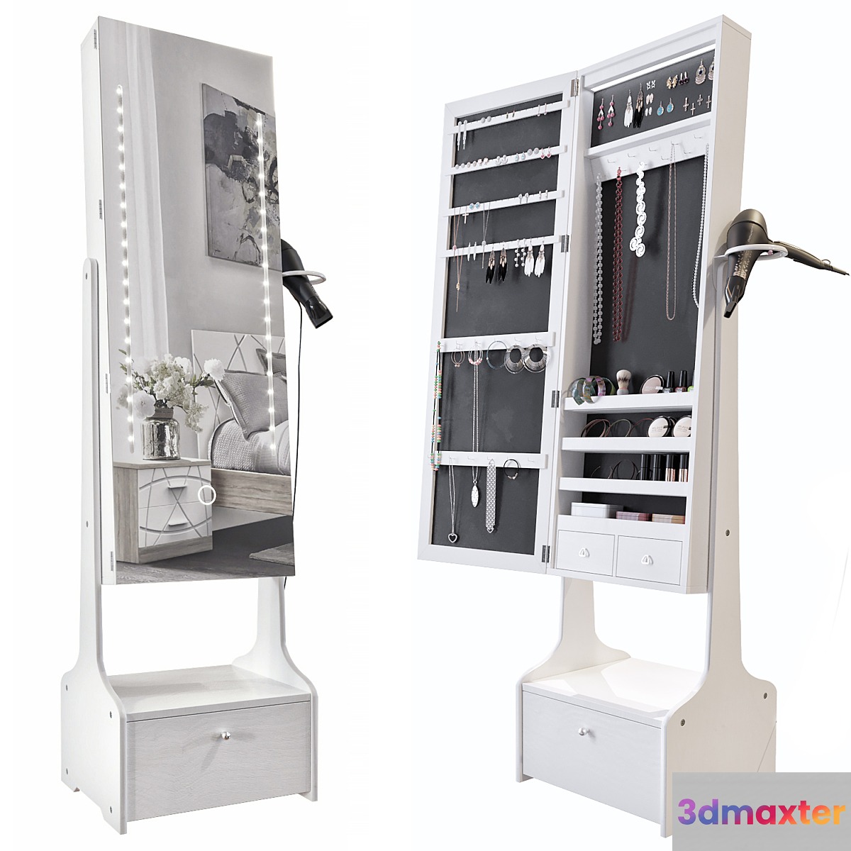 Mirror Organizer Cabinet 3D Max