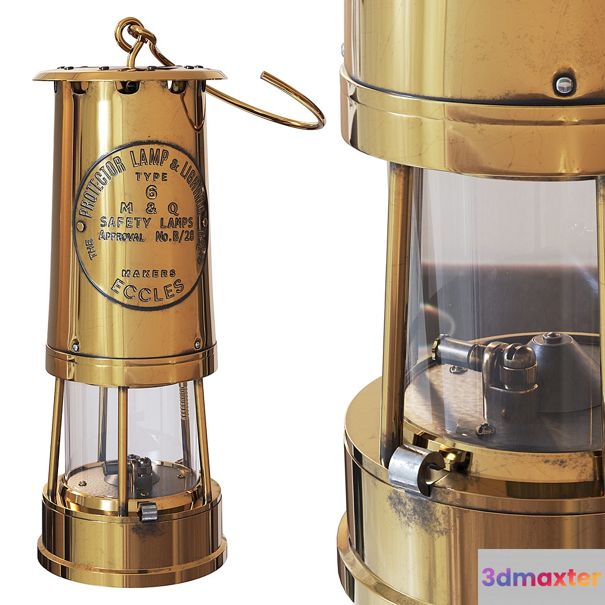 Lantern Brass and Cast Iron Miner's - No.2