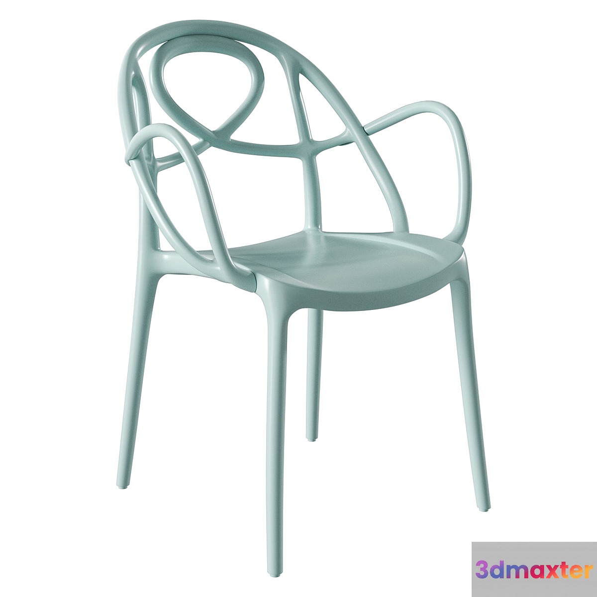 Sketch Chair Stackable Russet 3D Max