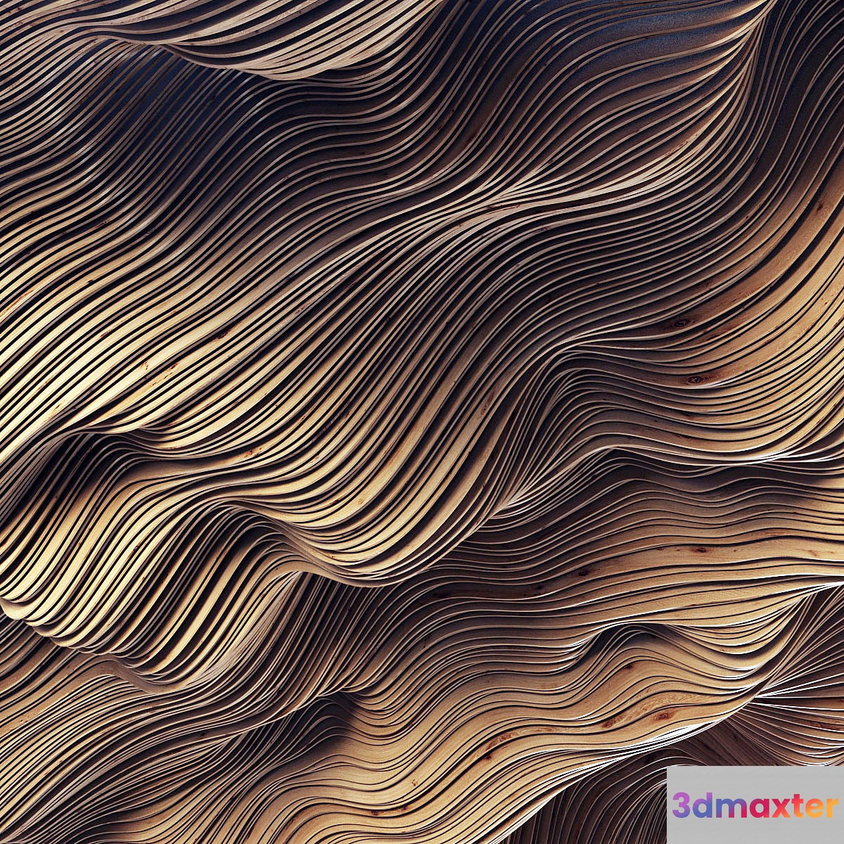 Parametric big ceiling wood n1 _ Parametric big ceiling №1